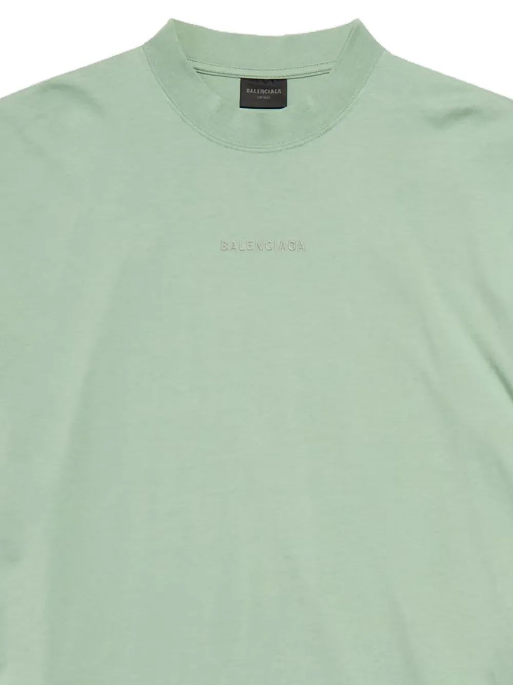 Balenciaga Katoenen T-shirt met geborduurd logo Groen