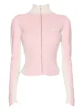 Balenciaga zip-up logo-embroidered sweater - 828372 T1729