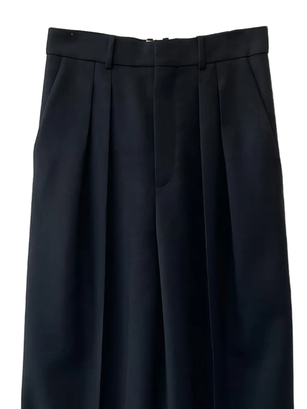 Saint Laurent Straight plooibroek Zwart