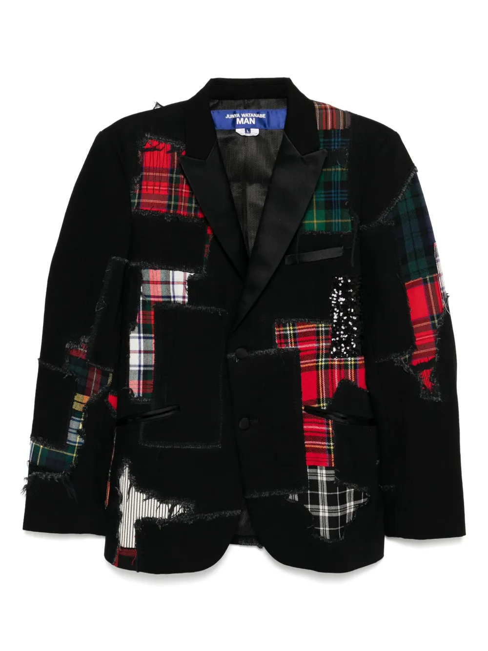 Junya Watanabe MAN patchwork blazer | Black | Image 1