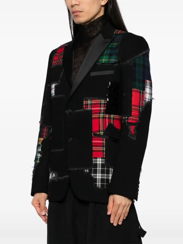 【関税込み】junya watanabe PATCHWORK BLAZER Junya Watanabe MAN Patchwork Blazer | Black | FARFETCH JO