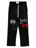 Junya Watanabe MAN tartan check-patchwork sweatpants - Black