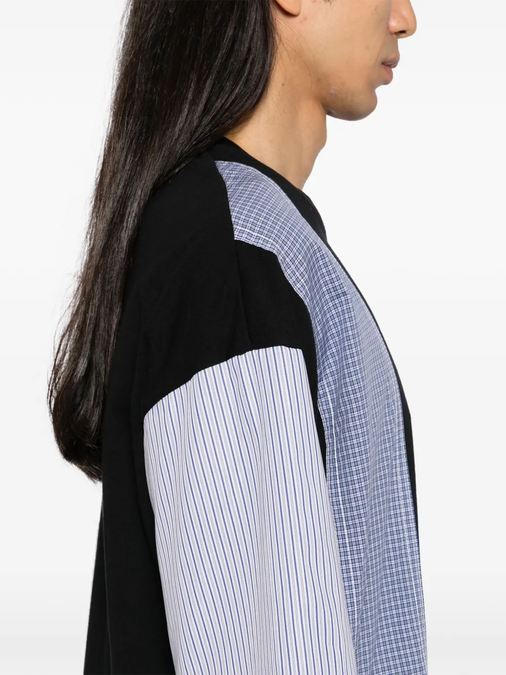 Comme des Garçons Homme Katoenen jersey overhemd Zwart