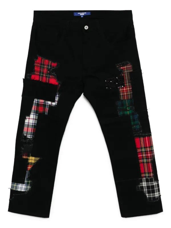 JUNYA WATANABE MAN パッチワーク ストレートデニム ブラック系 Junya Watanabe MAN パッチワーク ジーンズ | FARFETCH JP