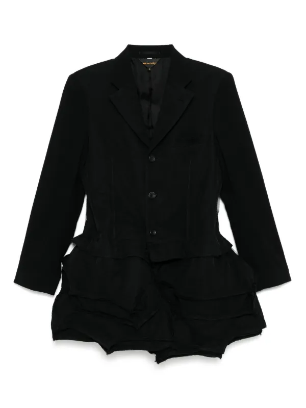 Comme Des Garçons アシンメトリーヘム ジャケット | ブラック