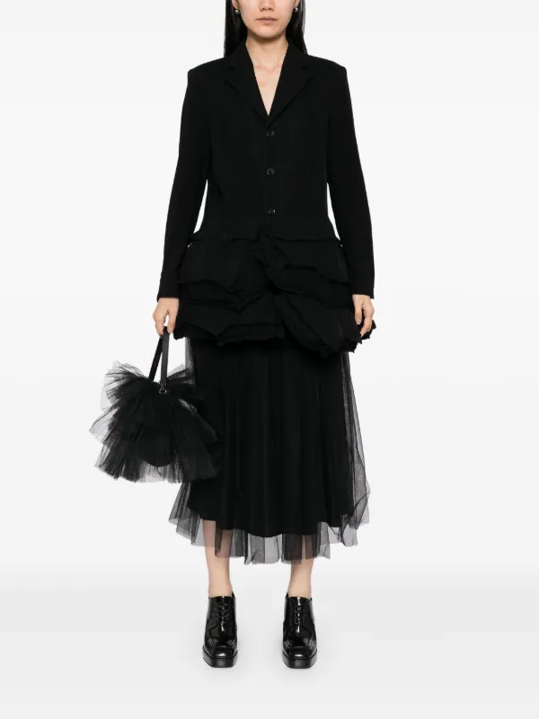 コムデギャルソン　アシンメトリーヘム　スカート　黒 コムデギャルソン アシンメトリーヘム スカート 黒 COMME des GARCONS