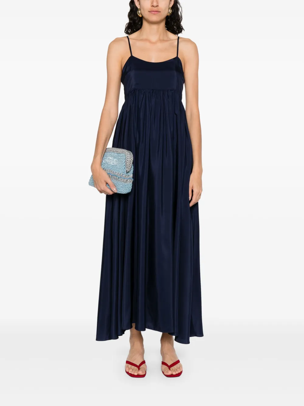 Jucca Zijden midi-jurk - Blauw