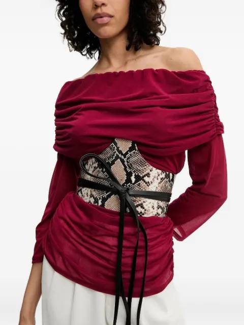IRO snakeskin-print corset belt