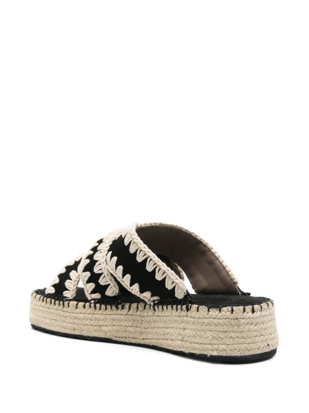 Mou 45mm Jute sandals Black