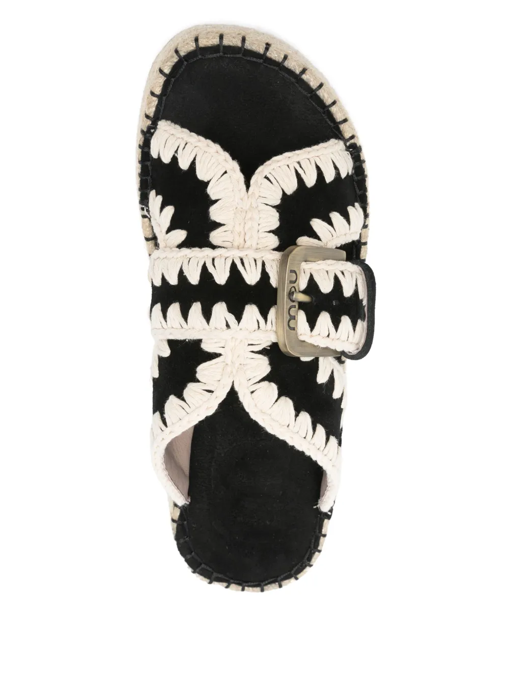 Mou 45mm Jute sandals Black