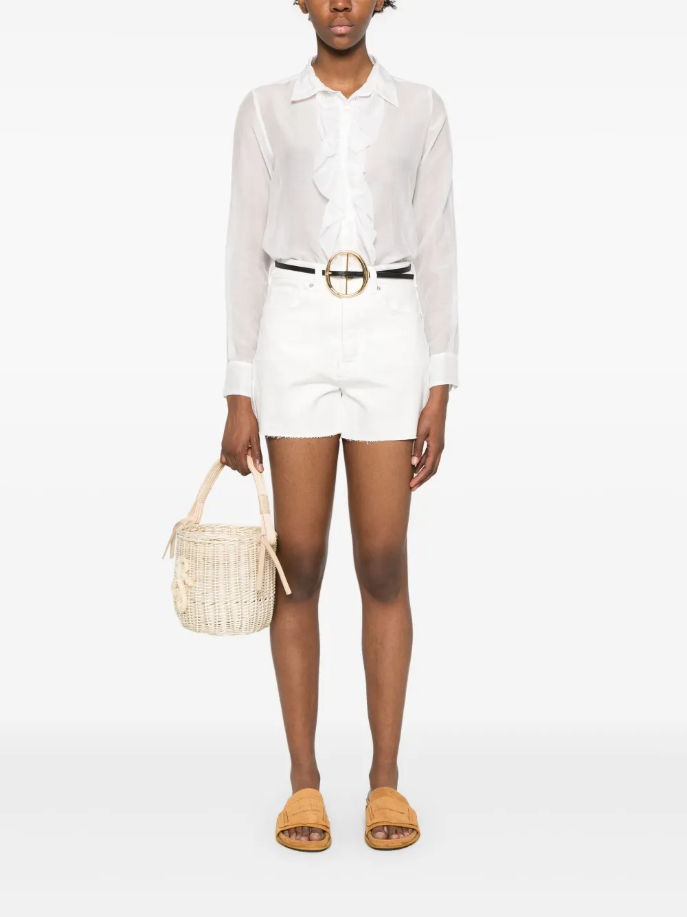 Jucca Blouse met ruches - Wit