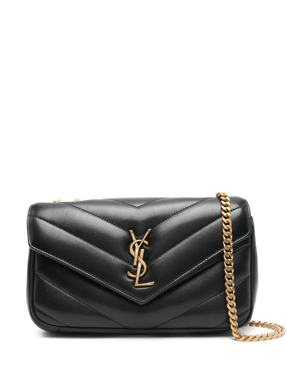 Saint Laurent Loulou kleine schoudertas Zwart