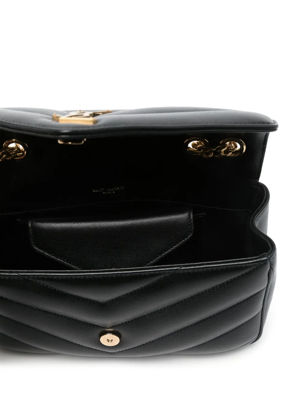 Saint Laurent Loulou kleine schoudertas Zwart