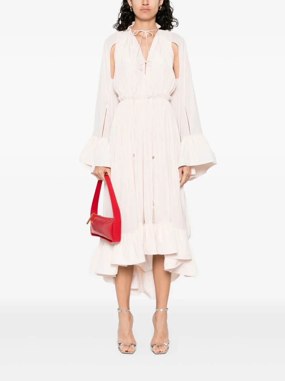 Lanvin Asymmetrische midi-jurk - Roze