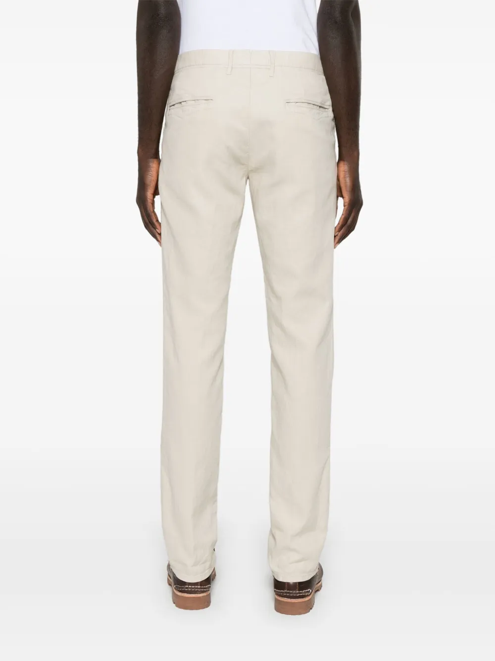 Incotex Piqué geweven chino Beige