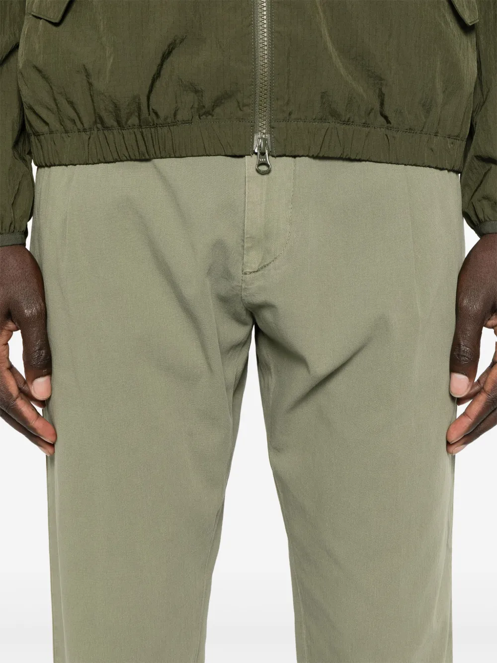 DONDUP Broek met geplooid detail Groen