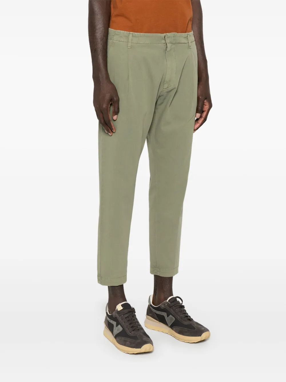 DONDUP Broek met geplooid detail Groen