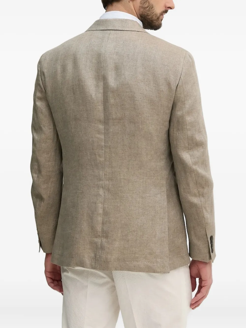 Hackett Linnen blazer - Bruin