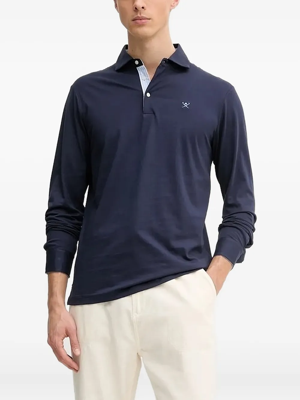 Hackett long-sleeve polo shirt | Blue | Image 1