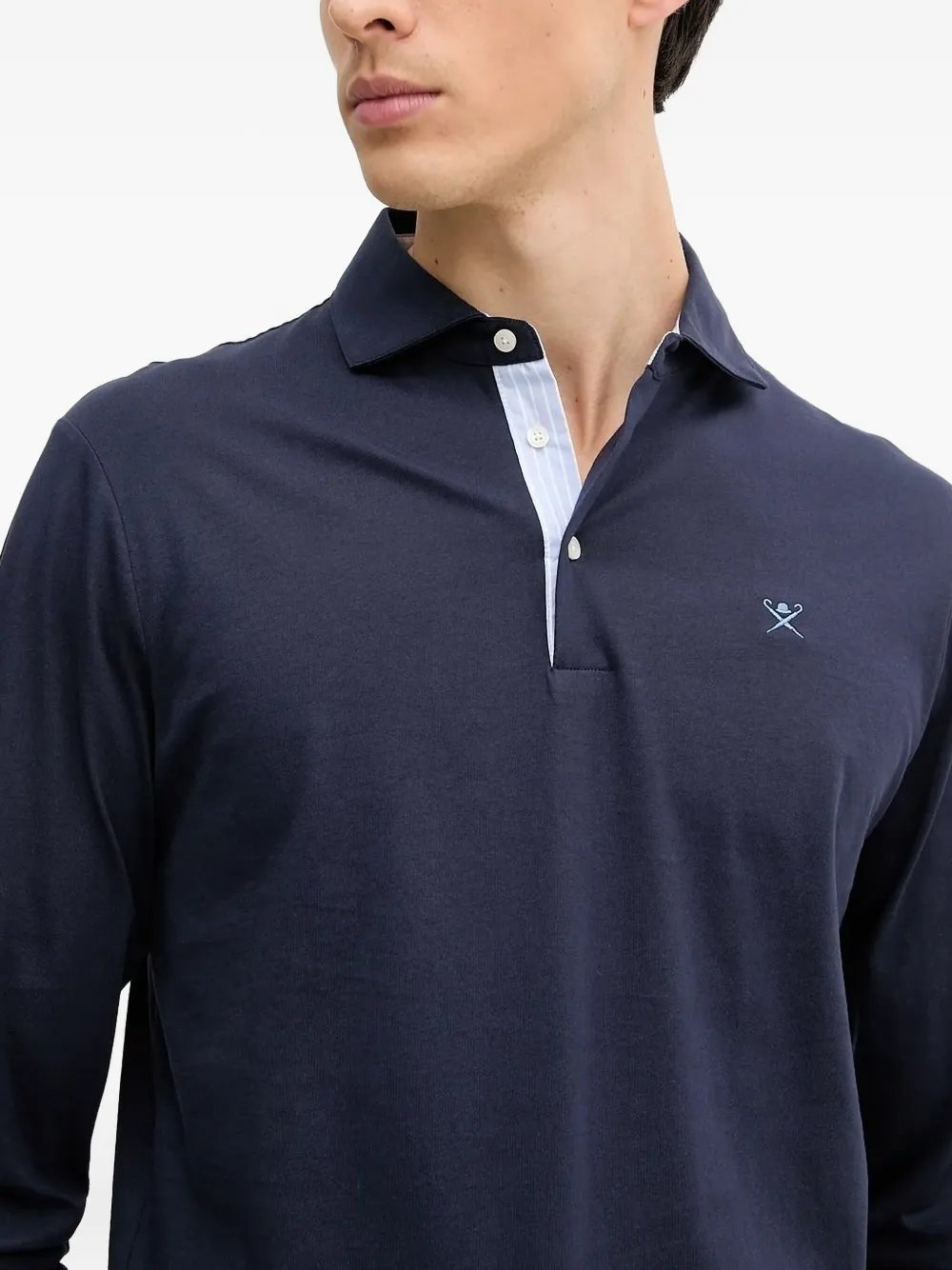 Hackett Poloshirt met lange mouwen Blauw