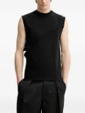 HELIOT EMIL cut-out seam detail vest - Black