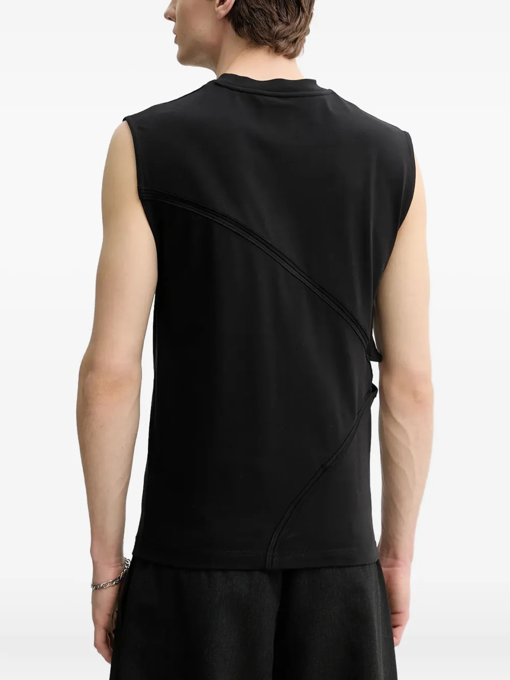 Heliot Emil Cut-out Seam Detail Vest In Black