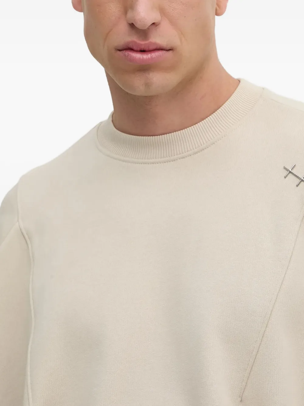HELIOT EMIL Sweater met ronde hals Beige
