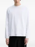 HELIOT EMIL embossed floral long-sleeved T-shirt - White