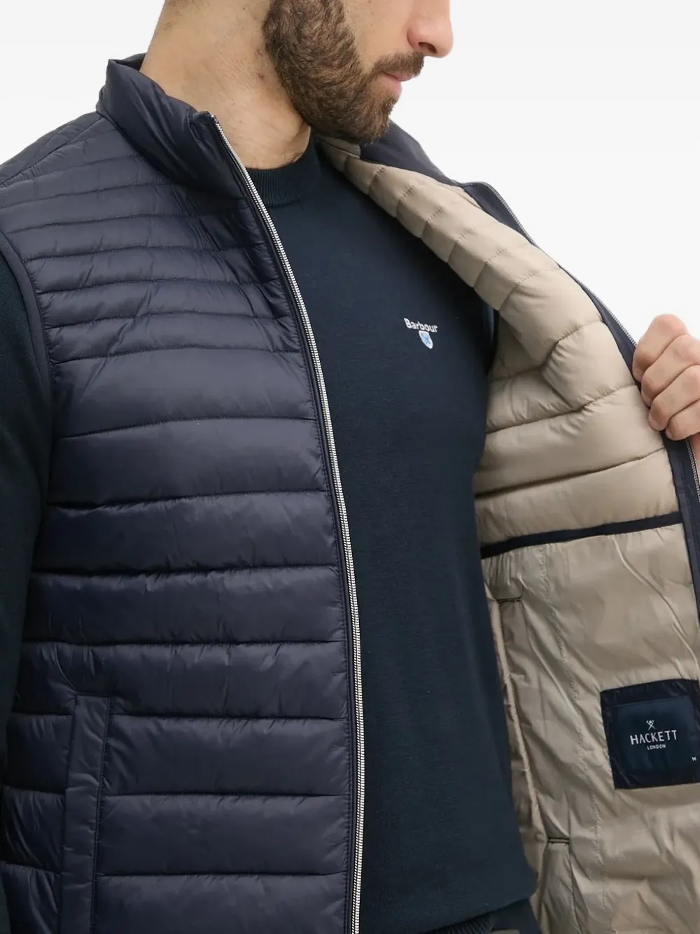 Hackett Gewatteerde bodywarmer Blauw