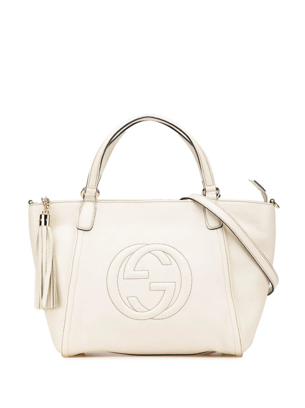 Gucci Pre-Owned 2000-2015 Small Leather Soho Top Handle Bag satchel - Bianco