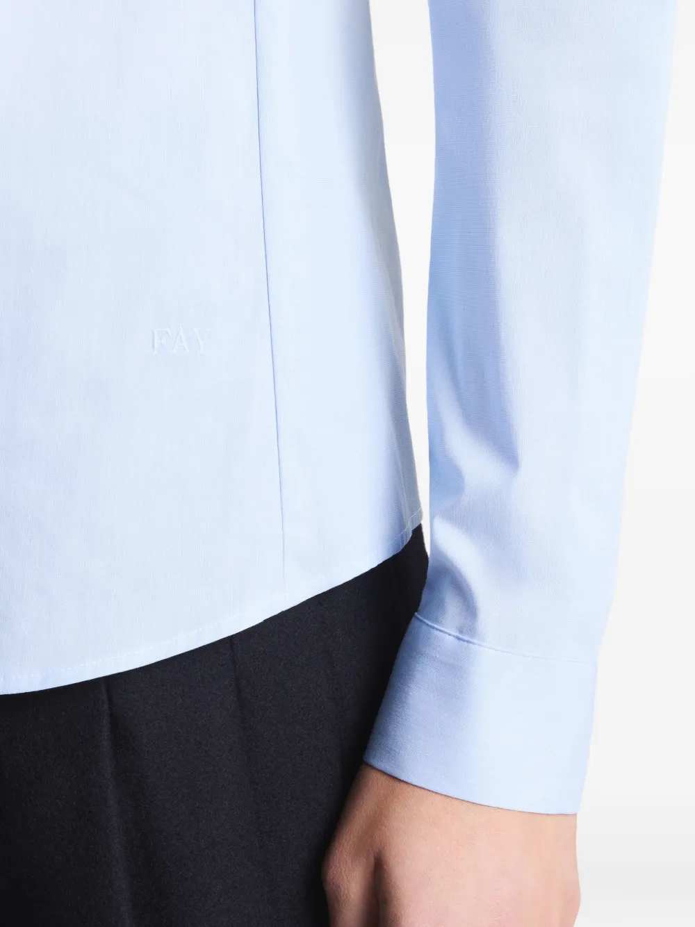 Fay Button-up getailleerde blouse Blauw