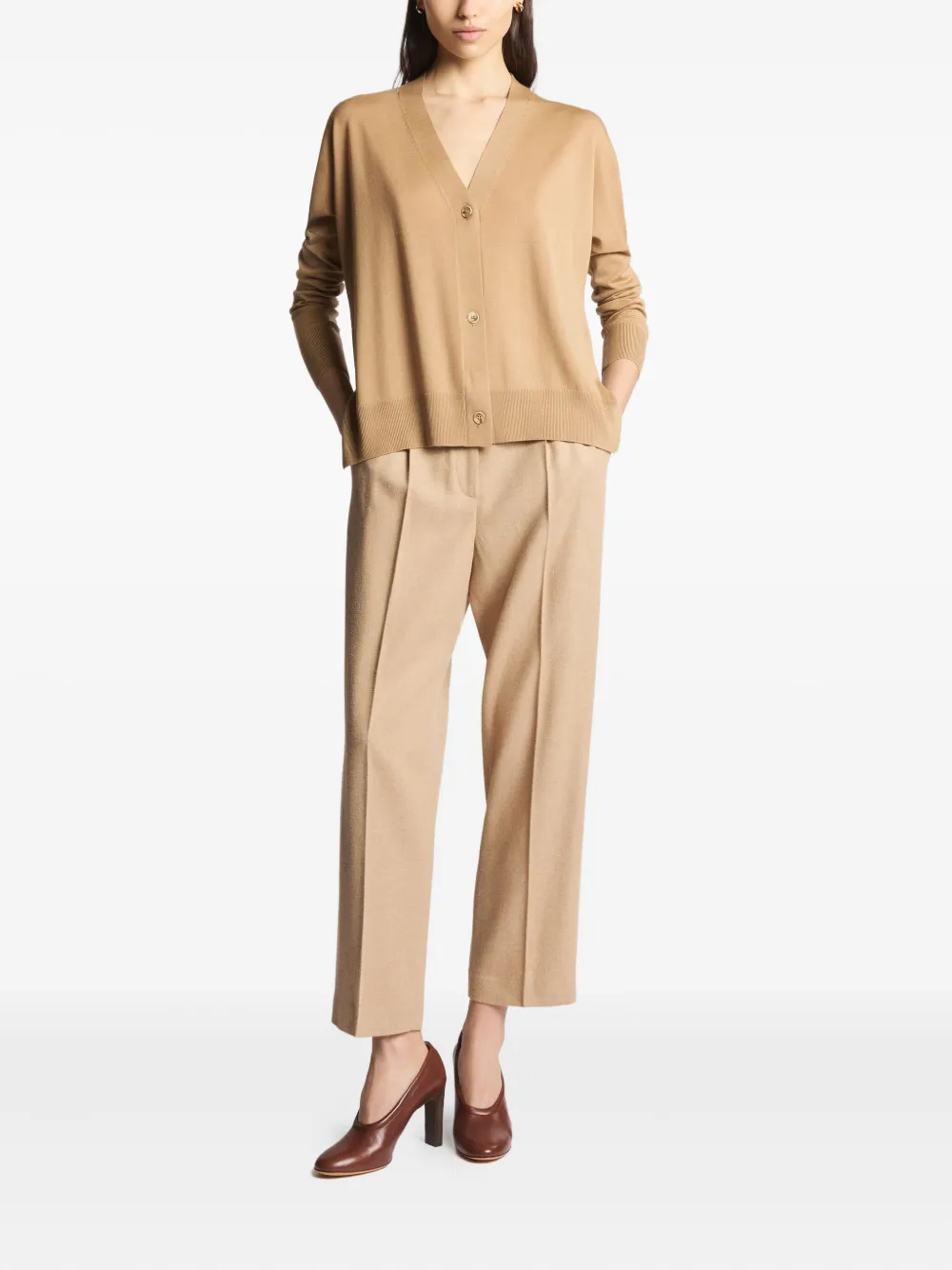 Fay Button-up vest Beige