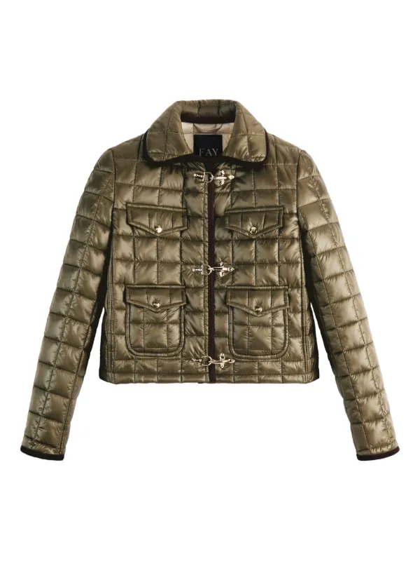 Fay キルティング クロップドジャケット | グリーン | FARFETCH JP Fay キルティング クロップドジャケット | グリーン | FARFETCH JP