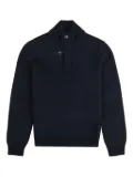 Fay elbow-patch sweater - Blue