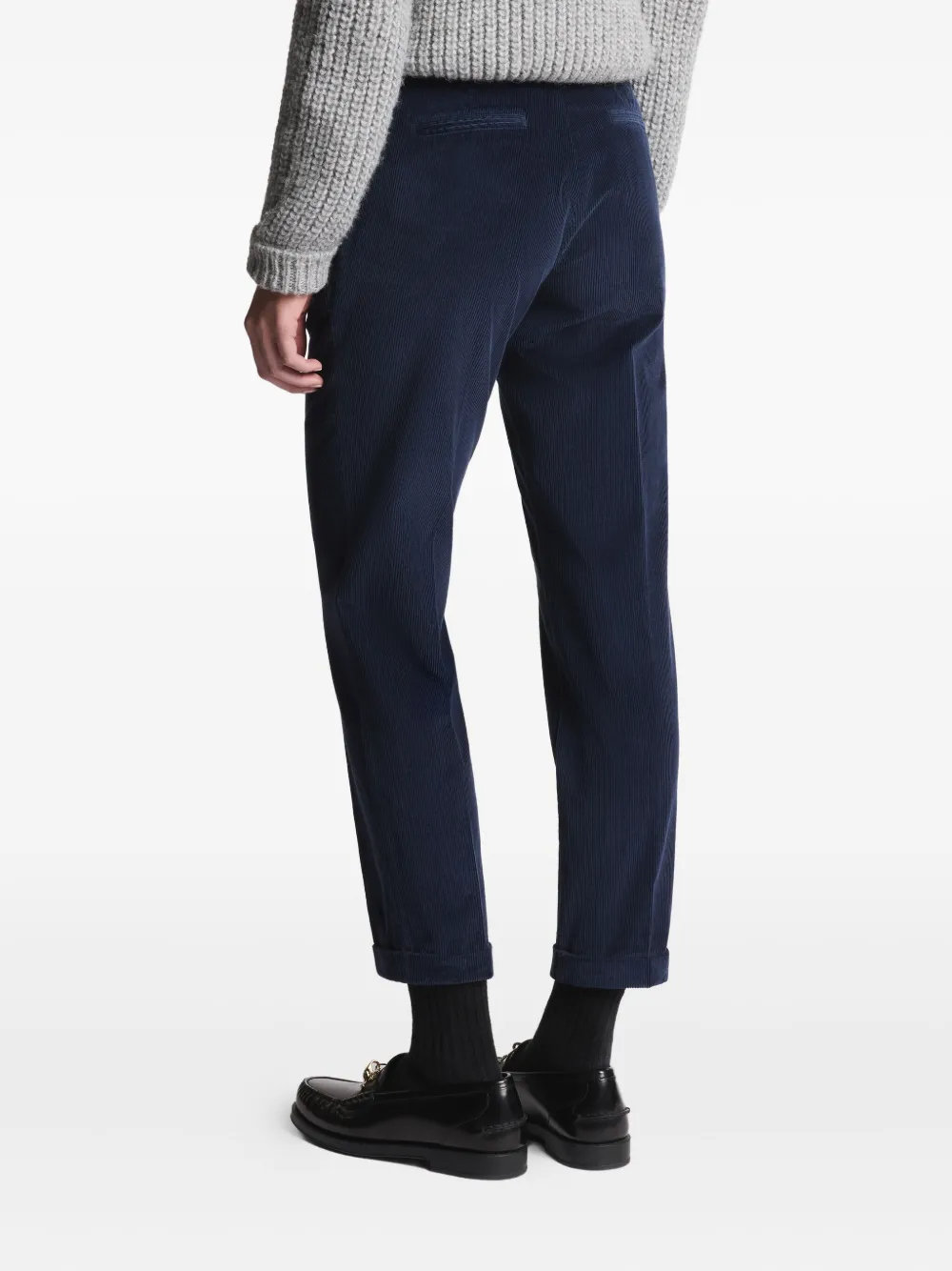 Fay Ribfluwelen broek Blauw