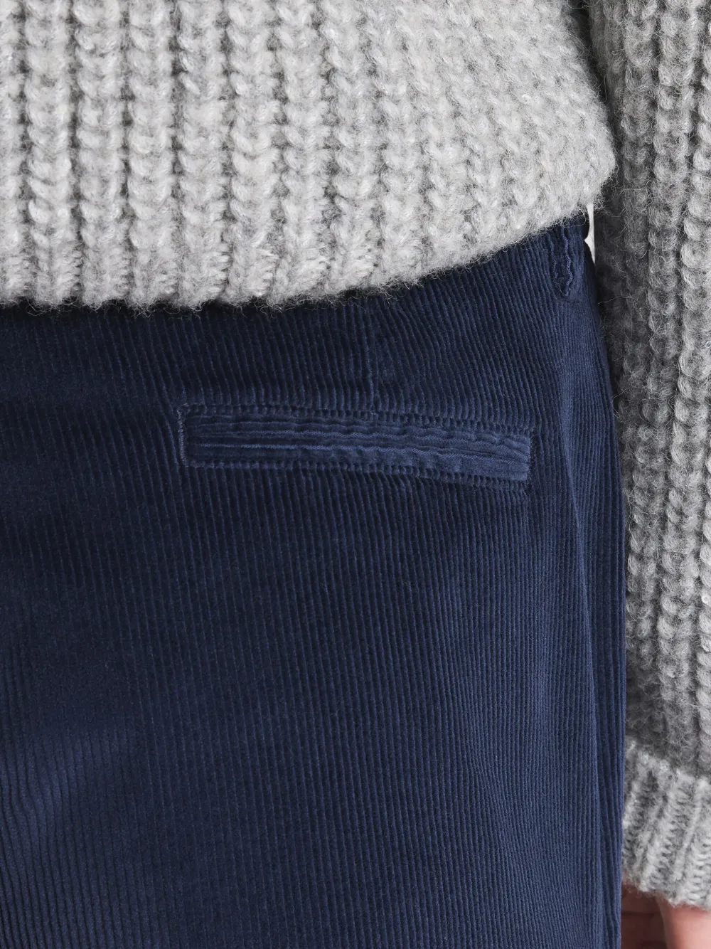 Fay Ribfluwelen broek Blauw