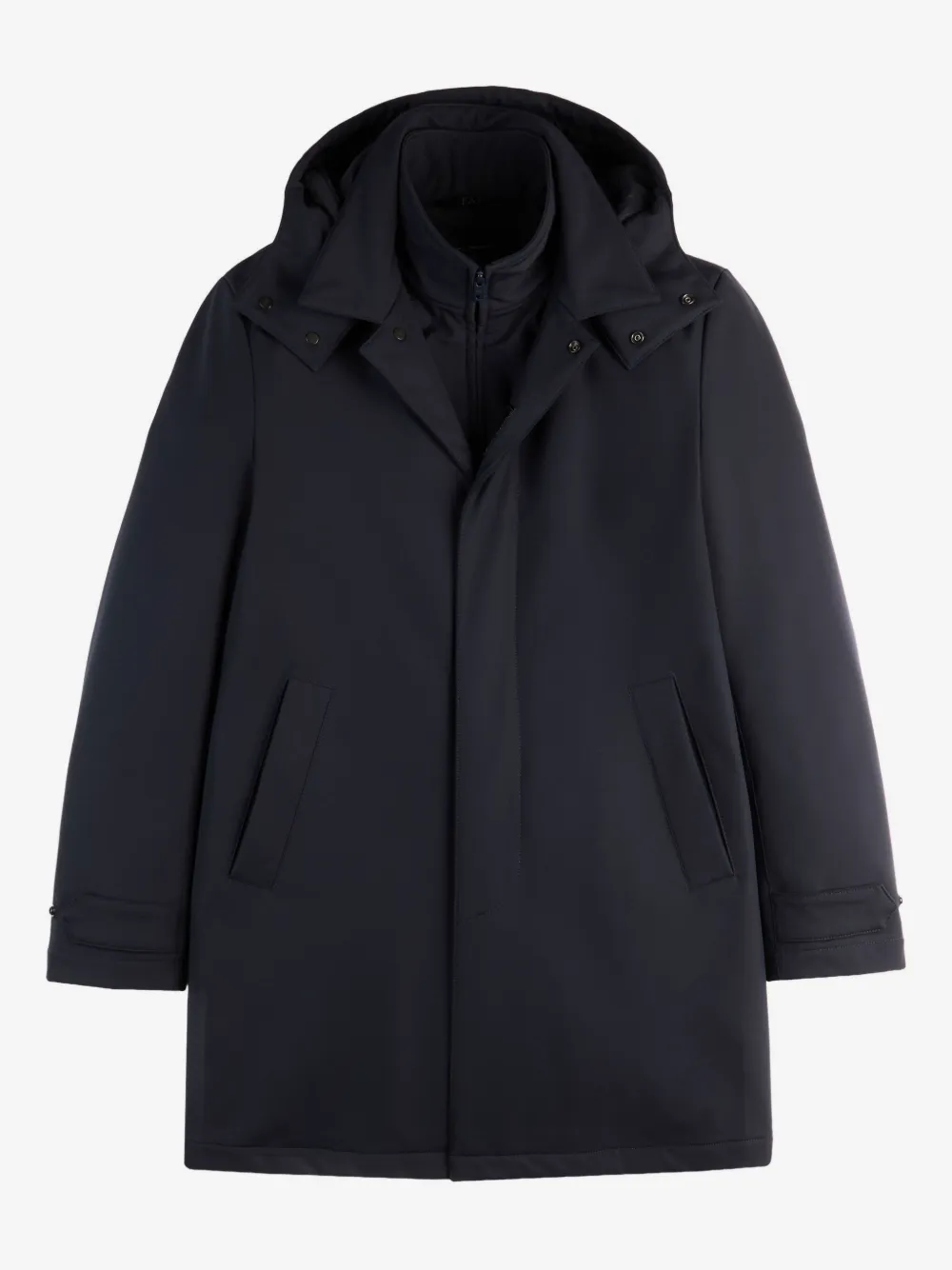Fay hooded coat | Black | Image 1
