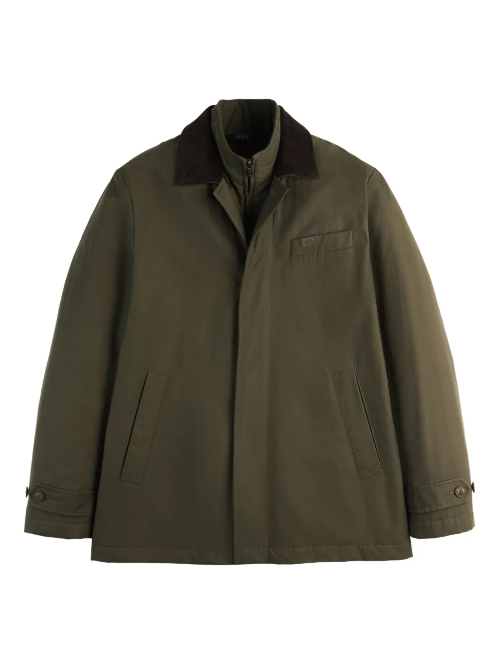 Fay Cargo jack met kraag Groen