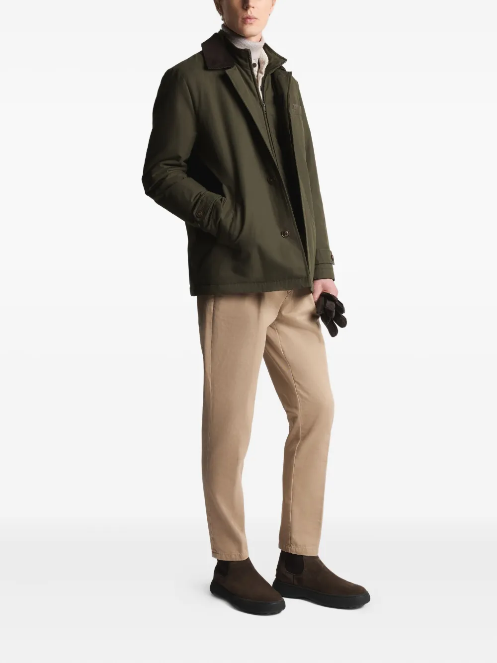 Fay Cargo jack met kraag Groen