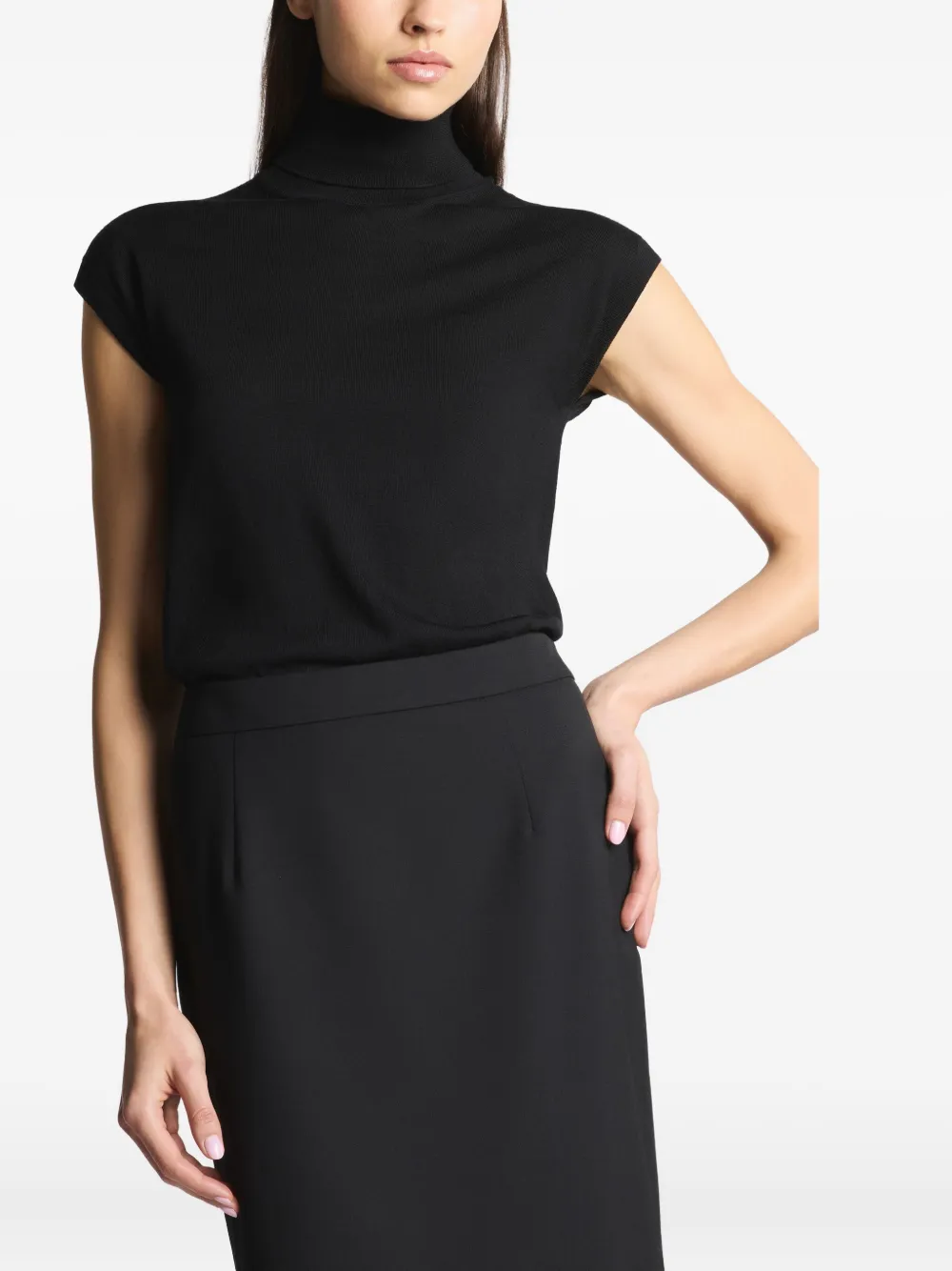 Fay Mouwloze top Zwart