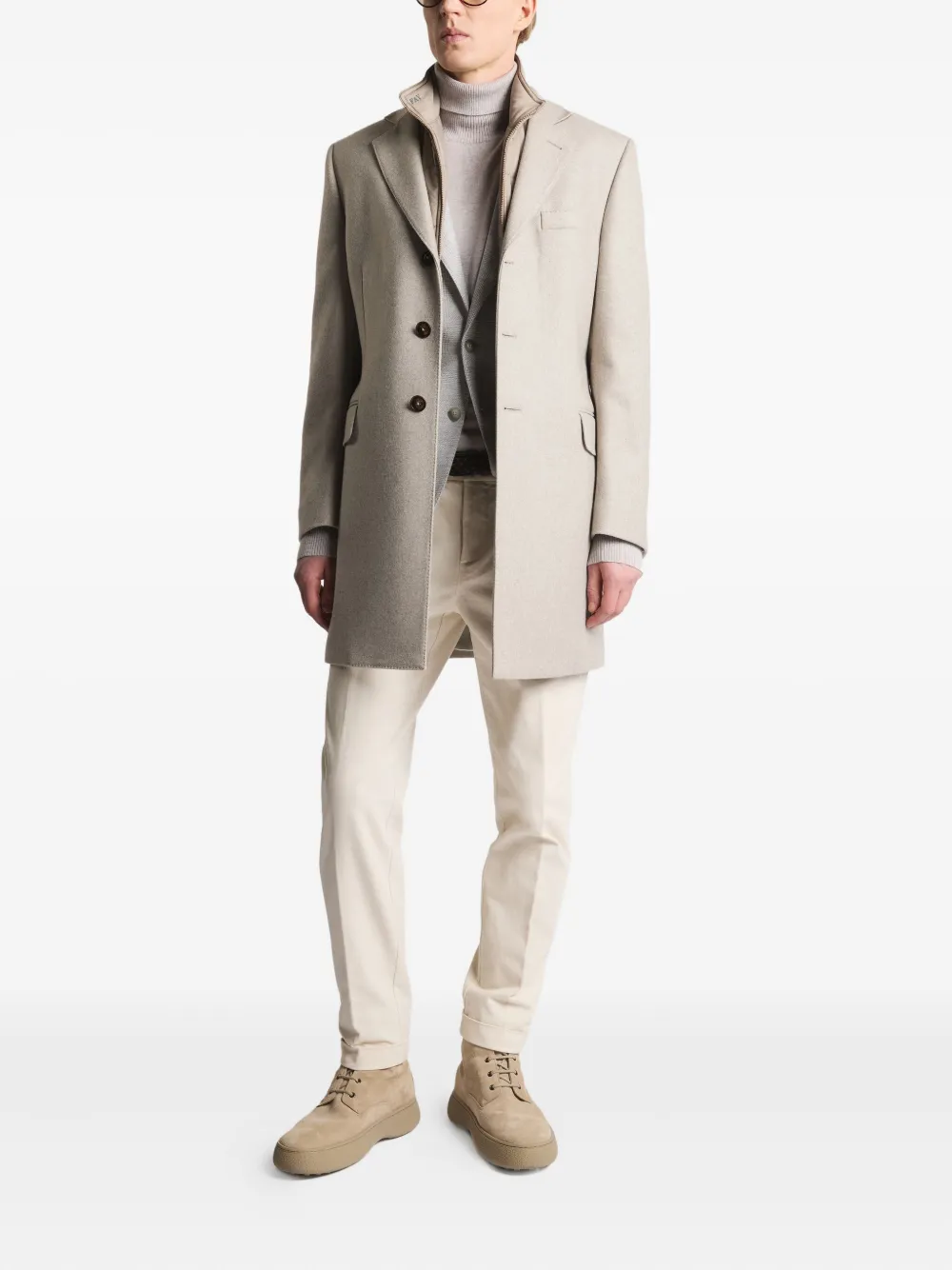Fay Jas met dubbele rij knopen Beige