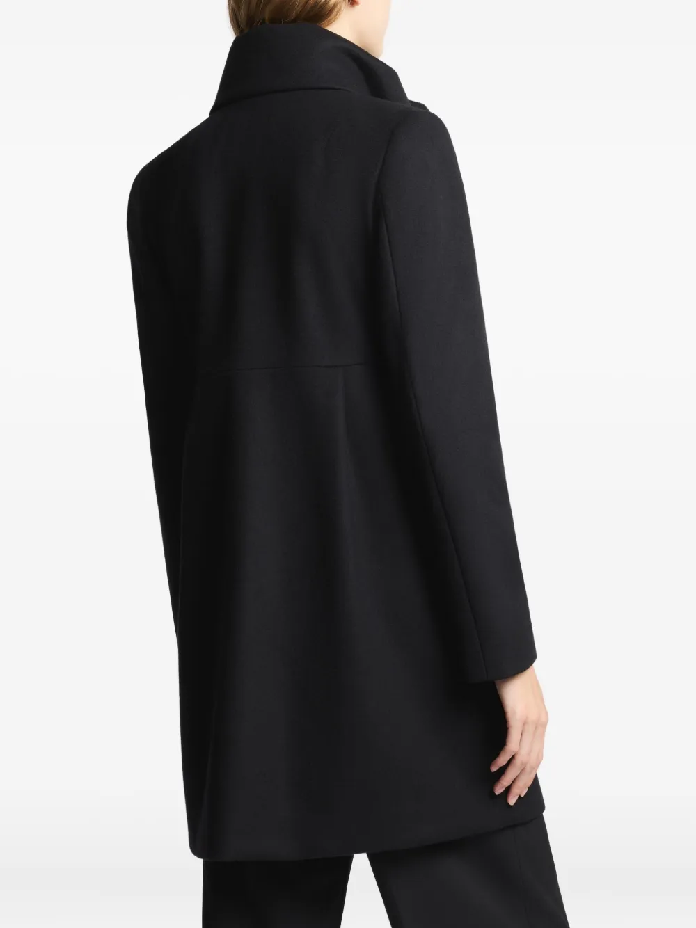 Fay toggle-fastening high-neck coat Zwart
