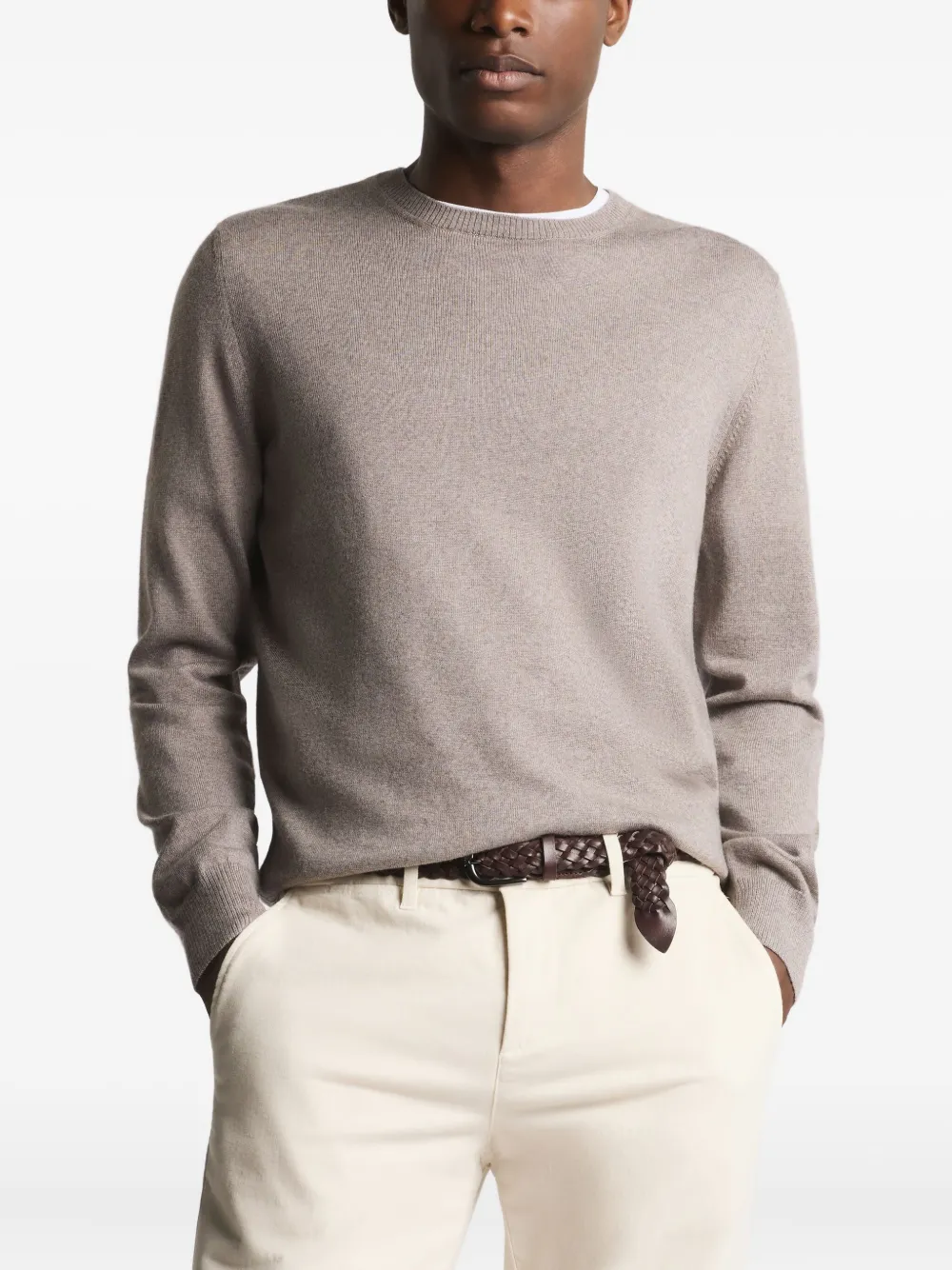Fay Sweater met ronde hals Beige