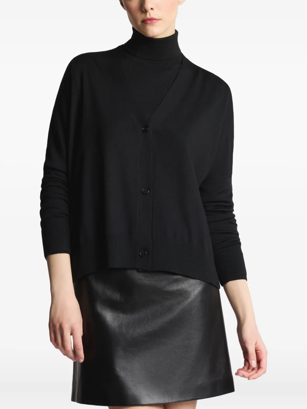 Fay Vest met V-hals Zwart