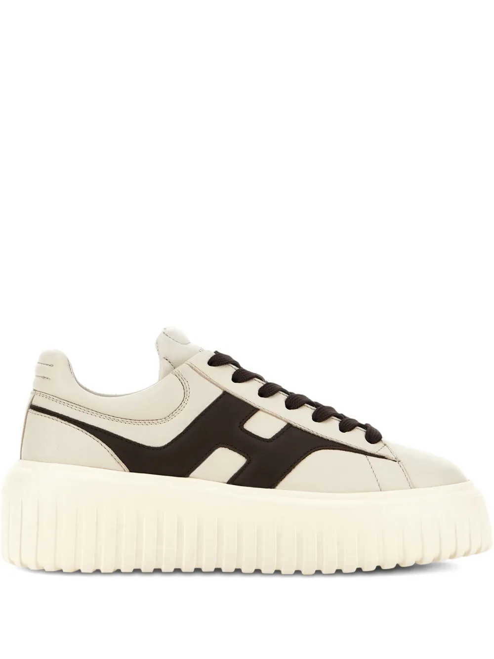 Hogan baskets H-Stripes en daim | tons neutres | Image 1
