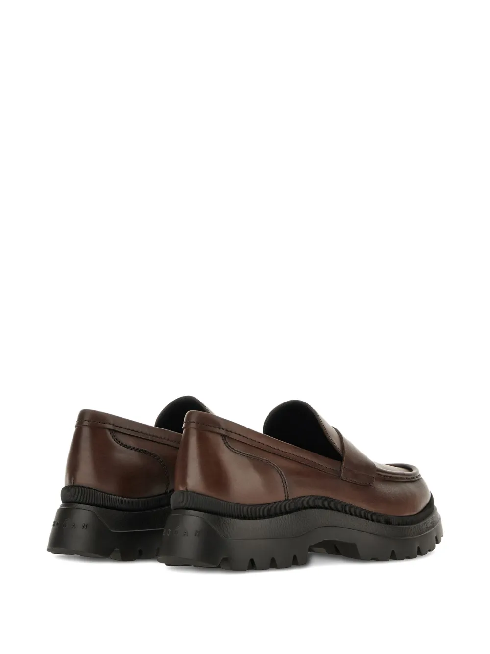 Hogan Loafers met ronde neus Bruin
