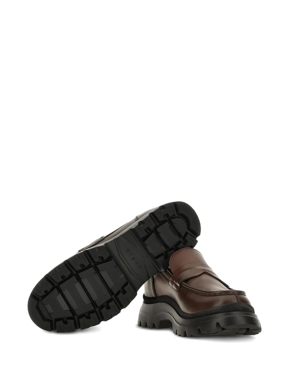 Hogan Loafers met ronde neus Bruin