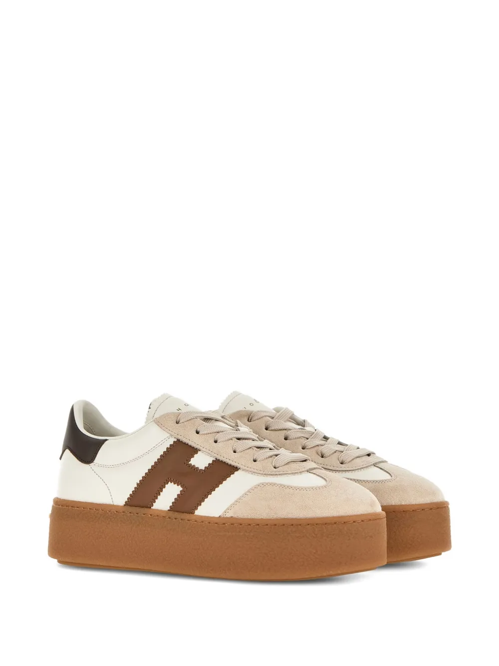 Hogan Sneakers met plateauzool Beige