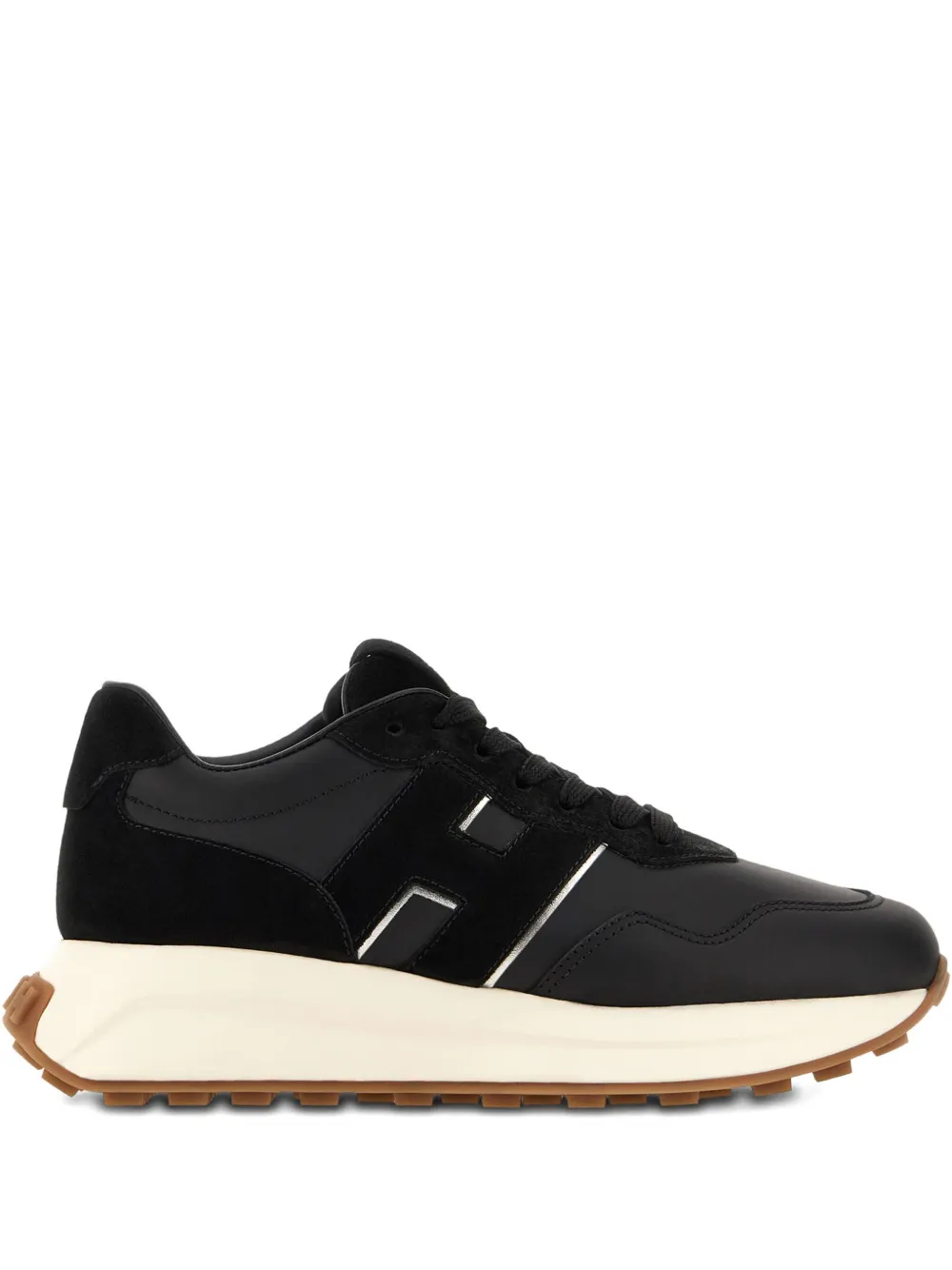 Hogan Sneakers met leren vlakken Zwart