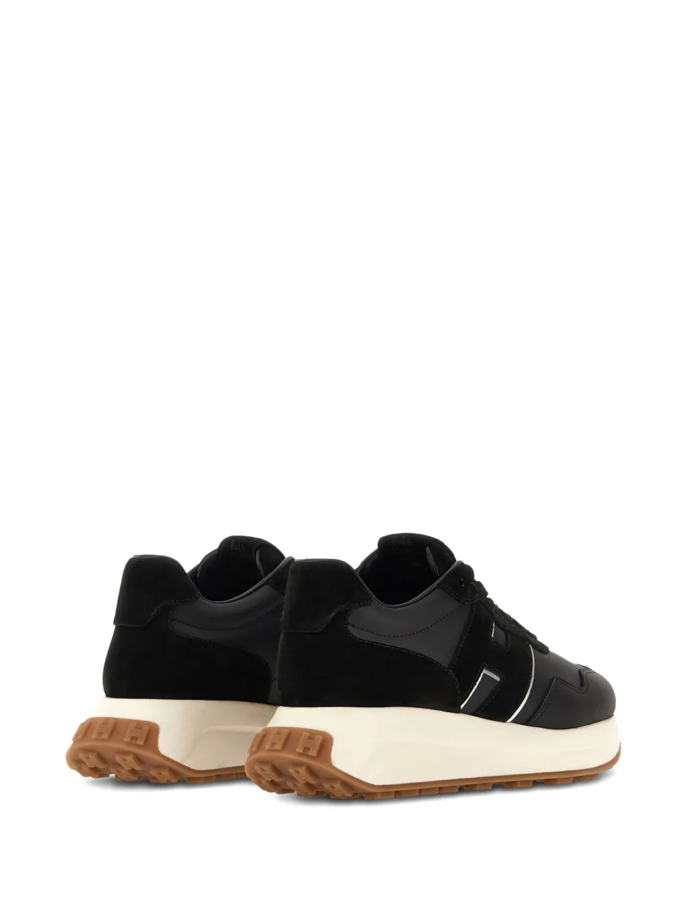 Hogan Sneakers met leren vlakken Zwart